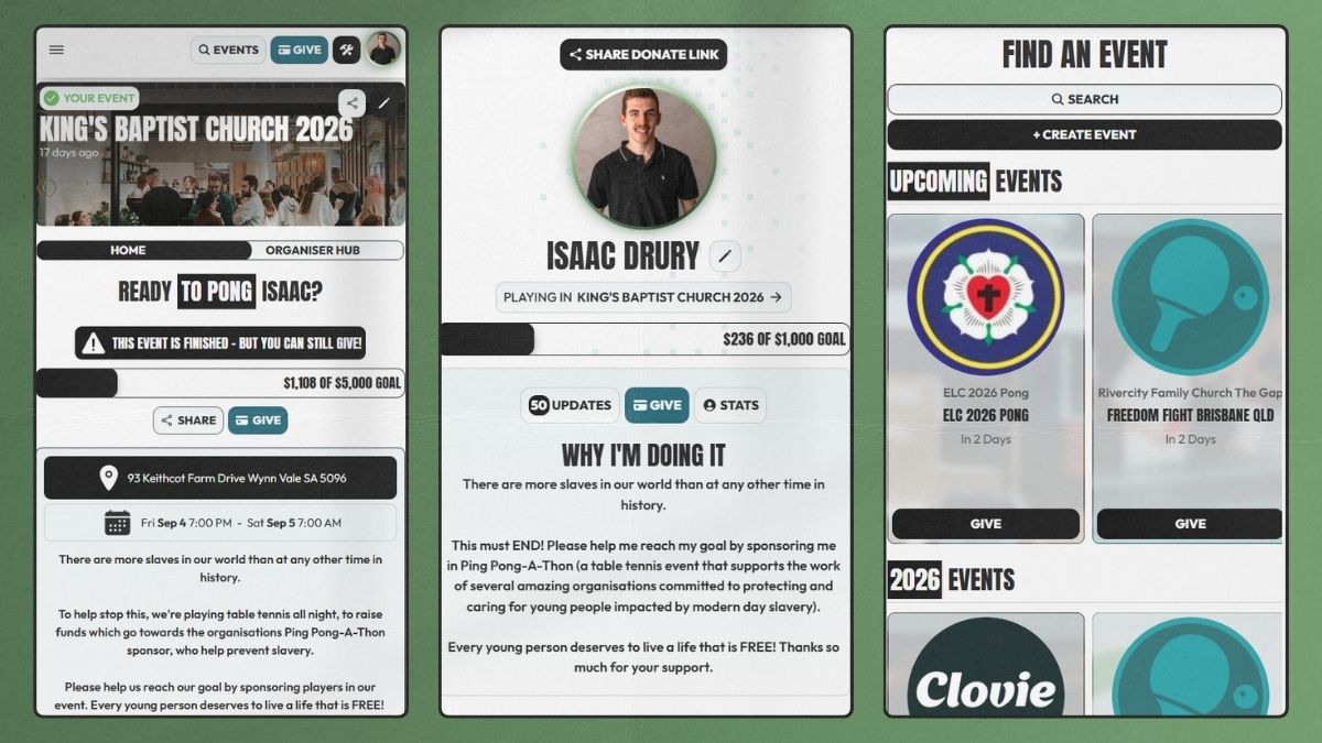Ping-pong A thon Ping-pong-a-thon website — nonprofit website built by Transform Creative