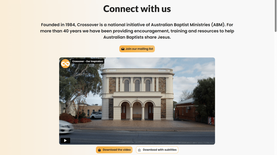 Crossover Netflix-style resource library website — nonprofit website built by Transform Creative