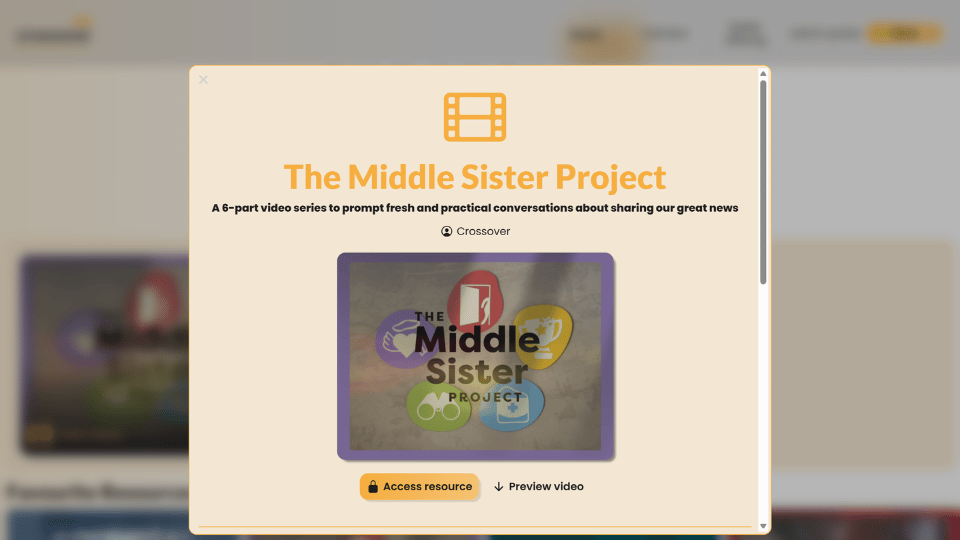 Crossover Netflix-style resource library website — nonprofit website built by Transform Creative